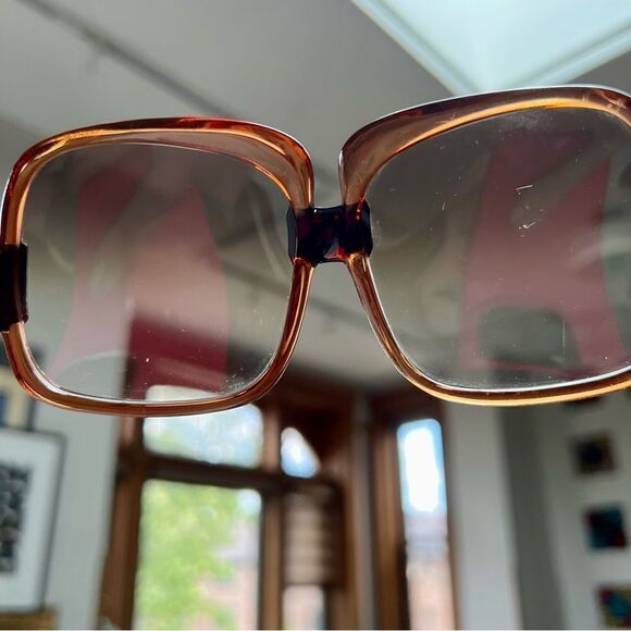 Swoonworthy MASSIVE 1970s Da Vinci Oversized Rose Brown Acetate Sunglasses main image 8